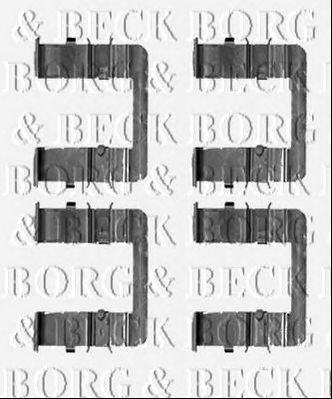 BORG & BECK bbk1351 -  Комплектующие, колодки дискового тормоза